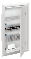 Щиток встраиваемый ABB UK630MVB мультимедия TS35+2xМП перорированная белая металлическая дверь, 578x340x88