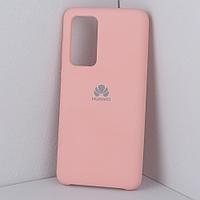 Чехол бампер Silicone Cover для Huawei P40 (розовый)