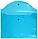 Папка-конверт пластиковая на кнопке inФормат толщина пластика 0,15 мм, прозрачная голубая, фото 3
