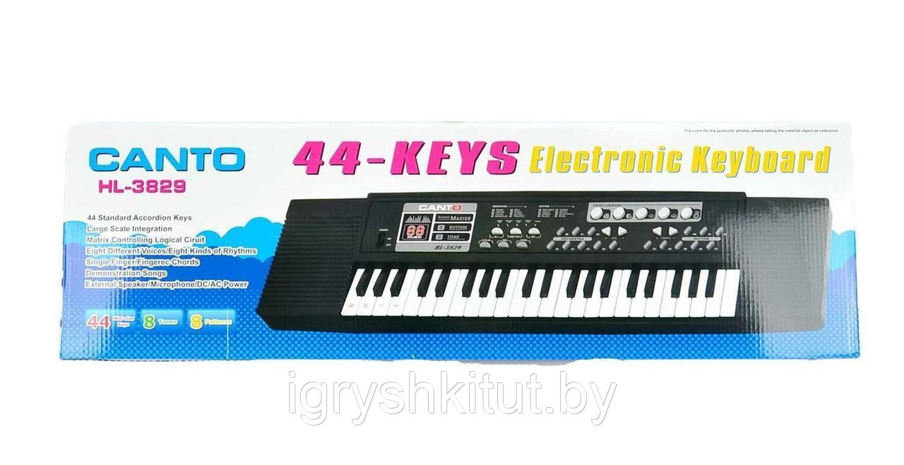 Синтезатор детский с микрофоном от сети, 44 клавиш, арт.HL-3829 - фото 1 - id-p171647859