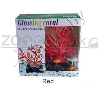 Meijing Aquarium AM0015R Светящийся коралл, красный 16,516,5см