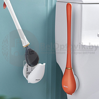 Ершик из эластичного силикона VIP Brush Туалетная плоская щетка для чистки унитаза  Белая