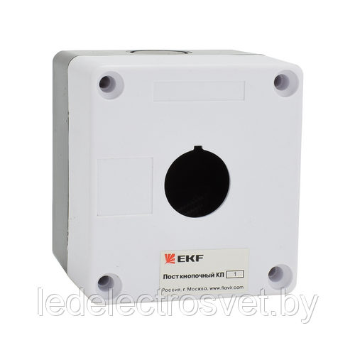 Корпус КП101 пластиковый 1 кнопка белый EKF PROxima - фото 1 - id-p171676970