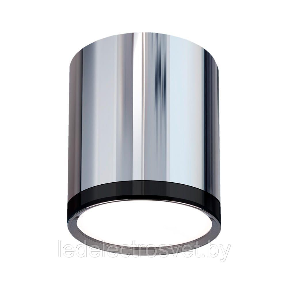 Накладной потолочный светодиодный светильник DLR024 6W 4200K хром/черный хром - фото 1 - id-p171678903