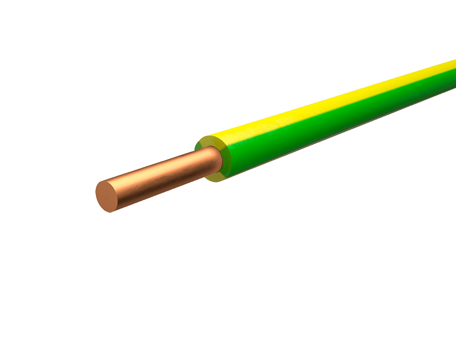 Провод ПуВ (ПВ1) 1х10 желто-зеленый (БелРоскабель)