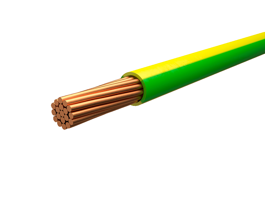 Провод ПуГВ (ПВ3) 1х1,5 желто-зеленый (БелРоскабель)