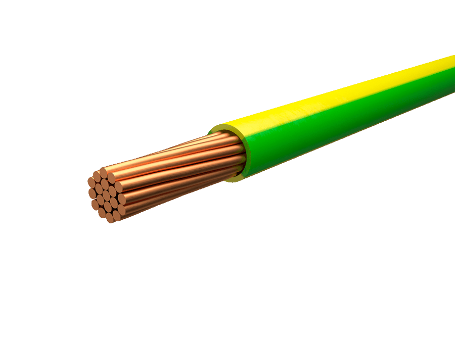 Провод ПуГВ (ПВ3) 1х1,5 желто-зеленый (БелРоскабель) - фото 1 - id-p171680881