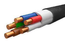 Кабель ВВГнг-LS 5х1,5 ок (Экокабель)