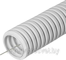 Труба гофрированная 25 мм ПВХ легкая с протяжкой 
 (уп/75м)