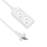 Удлинитель 2 гнезда 2м, 10А/2,2кW без з/к, ПВС 
2х0,75 "POWERMAN"