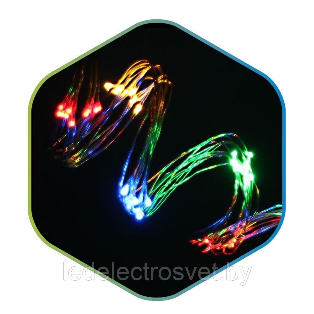 Гирлянда светодиодная на батарейках "Конский хвост", цветная - фото 1 - id-p171680420