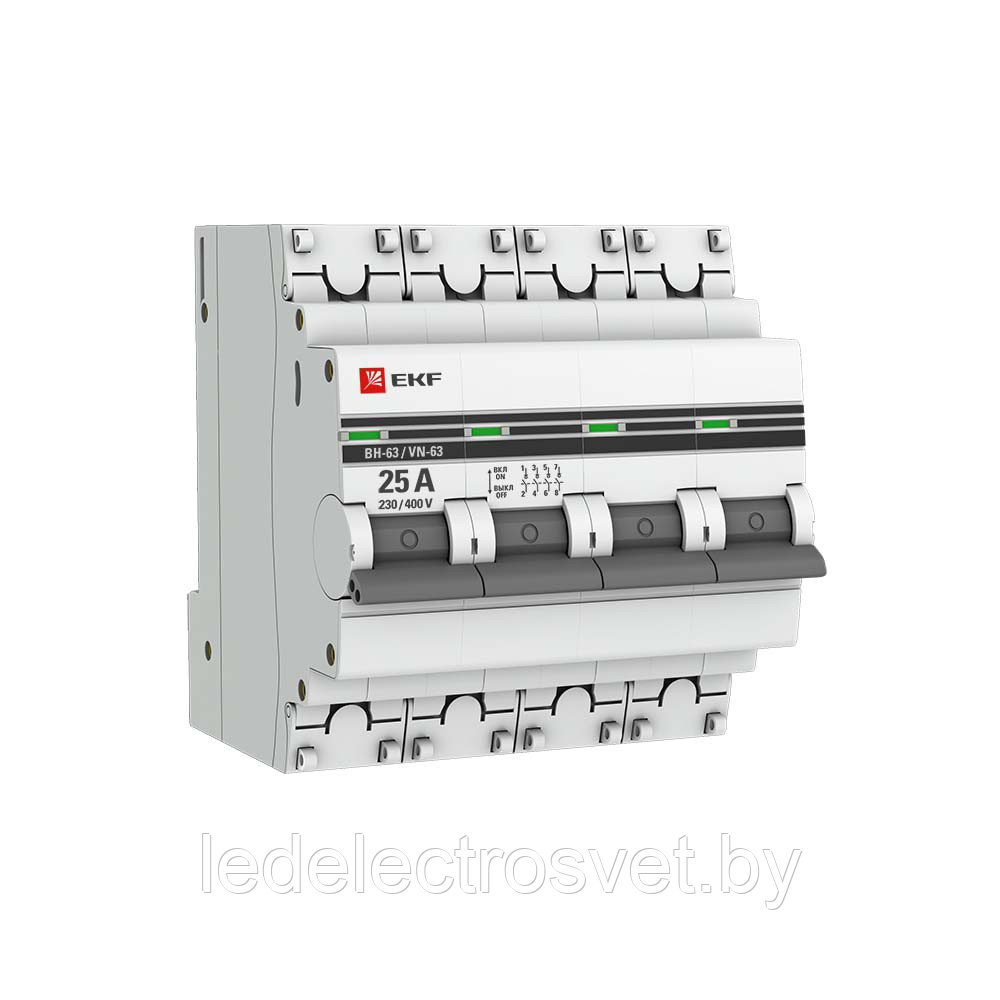 Выключатель нагрузки ВН-63, 4Р 25А EKF PROxima