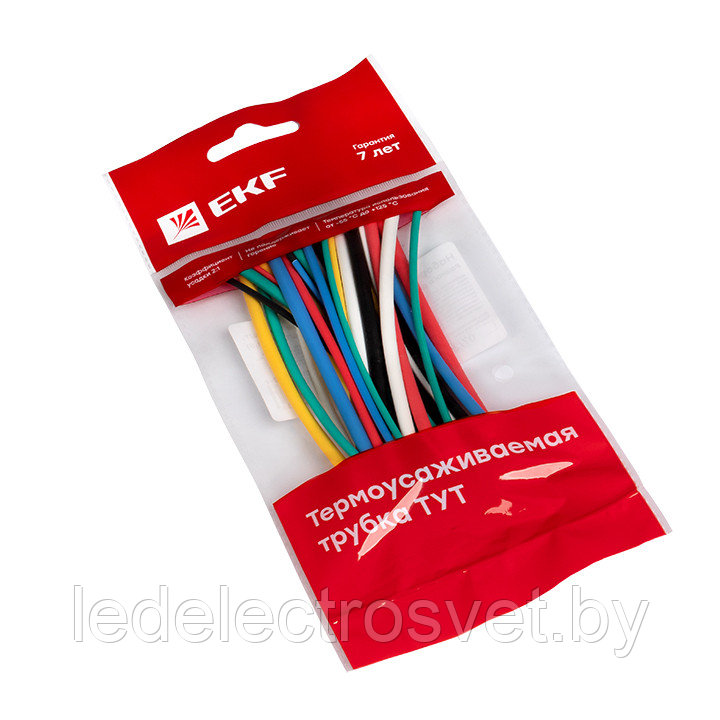 Набор ТУТ: 6 цветов по 5шт. Разного диама 
(1/0,5, 1,5/0,75, 2/1, 2,5/1,25, 3/1,5) 100мм. EKF PROxima