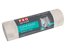 Пакеты для мусора CLEAR BAGS, 120 л, 10 шт., прозрачные, PROservice (Размер единицы: 70х110 см.Толщина: 21