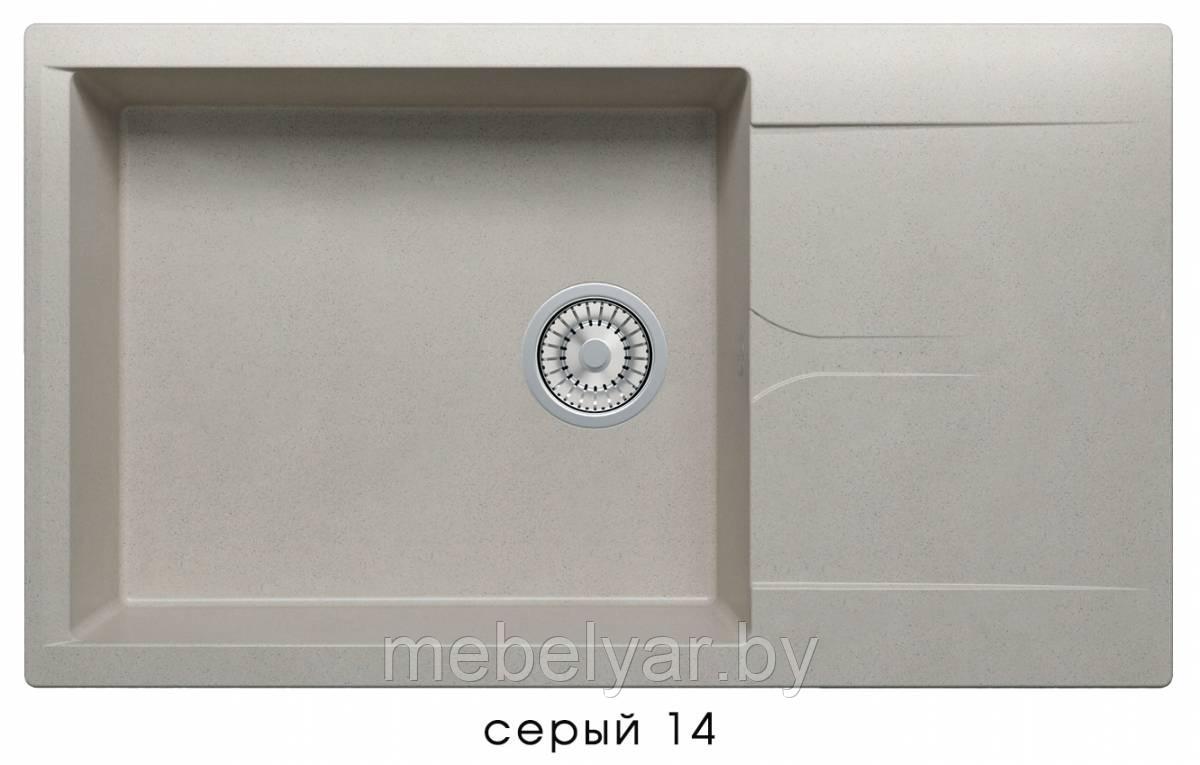 Мойка для кухни Полигран GALS-862 (86х50см) серый
