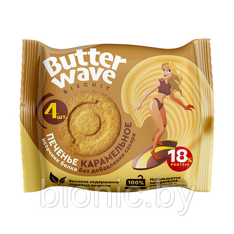 Печенье протеиновое "Шоколадное","Butter Wave" 36г 1/8, фото 2