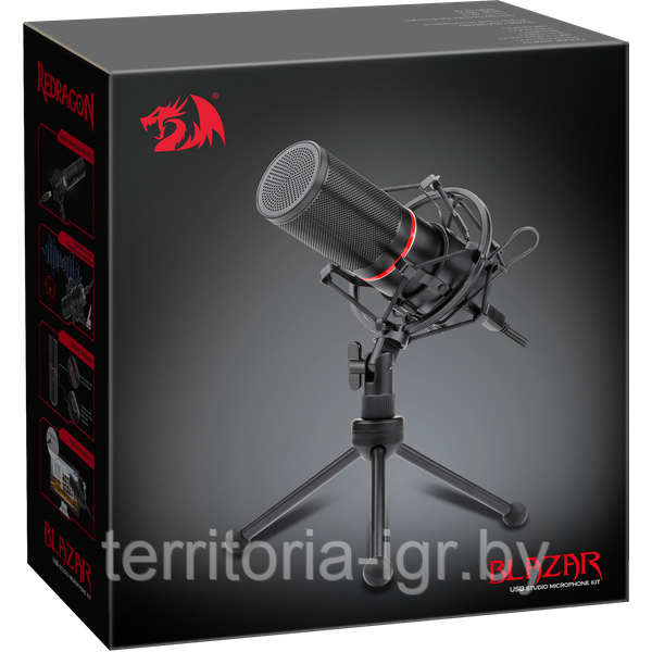 Игровой стрим микрофон Blazar GM300 Redragon - фото 1 - id-p171713710