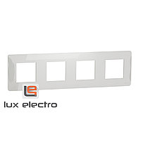 Рамка 4-постовая, белый Unica Studio Schneider Electric