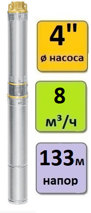 Скважинный насос погружной UNIPUMP ECO 4-104 (кабель - 1 м), фото 2