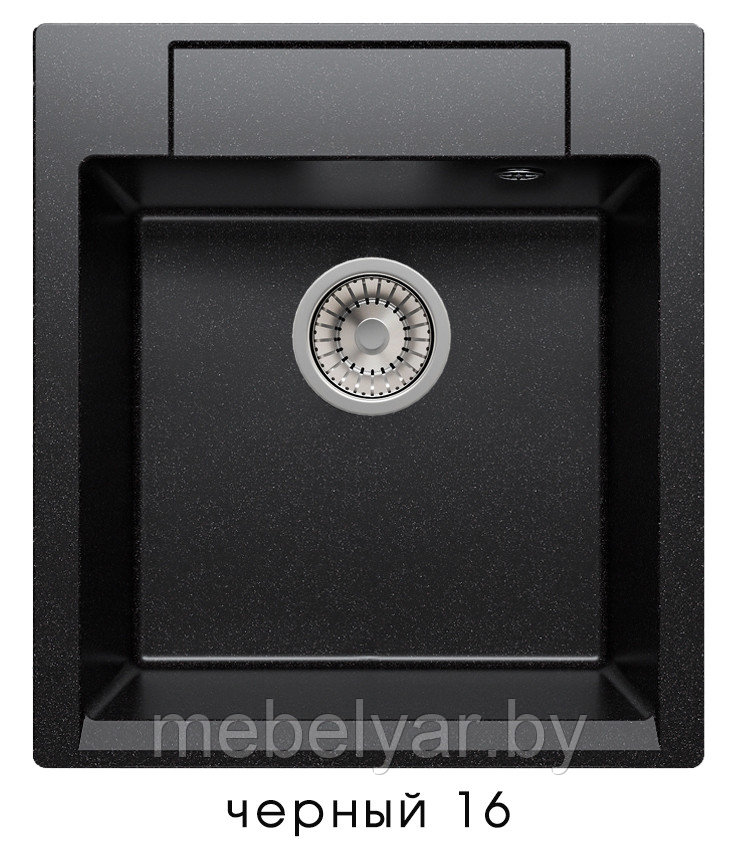 Мойка для кухни Полигран ARGO-460 (46х51см) черный, фото 1