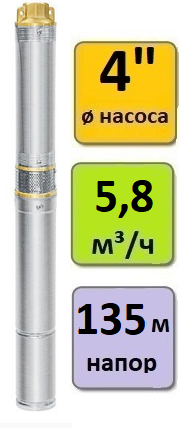 Скважинный насос погружной UNIPUMP ECO 3-90 (кабель - 1 м), фото 2