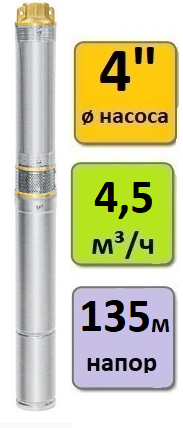 Скважинный насос погружной UNIPUMP ECO 2-112 (кабель - 1 м), фото 2