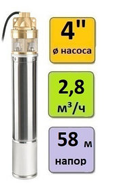 Скважинный насос Unipump 4SKM 100 (кабель-20м)