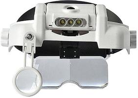 Бинокуляр Лупа-очки с подсветкой 3 LED helmet magnifier MG 81000S