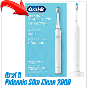 Электрическая зубная щетка Oral-B Pulsonic Slim Clean 2000 (белый)