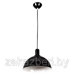 Светильник потолочный д25см, h11см, общая высота 60см, металл, черный (Россия)