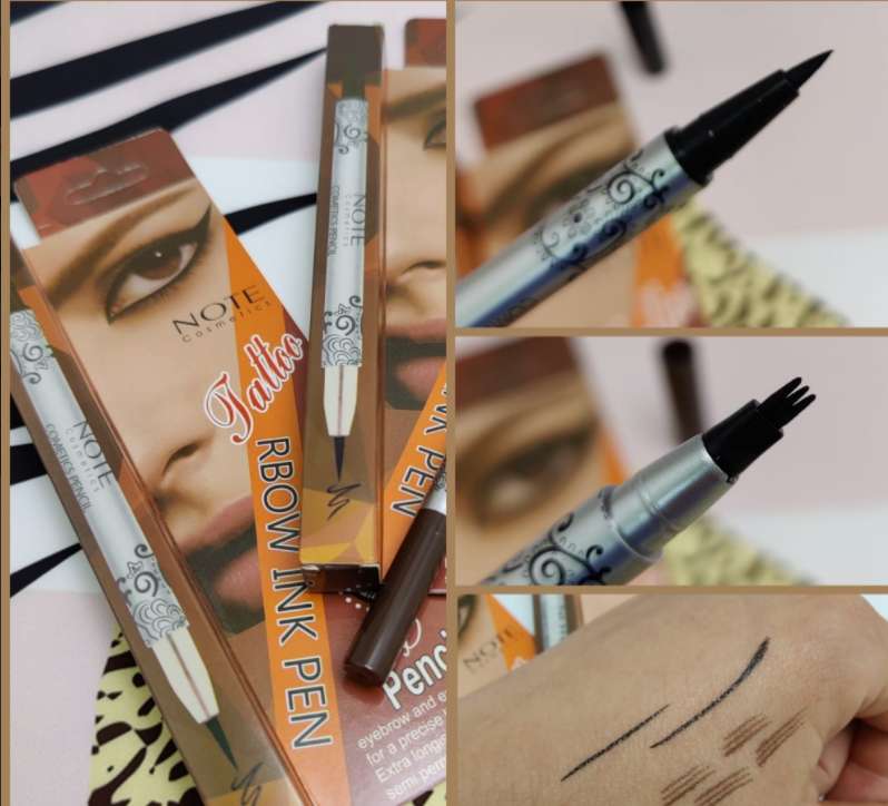 Фломастер - маркер для бровей Brown и подводка для глаз Black 2 в 1 Note Cosmetics Tatoo Rbow Ink Pen - фото 1 - id-p171745578