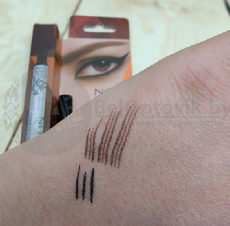 Фломастер - маркер для бровей Brown и подводка для глаз Black 2 в 1 Note Cosmetics Tatoo Rbow Ink Pen - фото 3 - id-p171745578