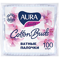 Ватные палочки Aura "Beauty", 100шт., полиэтиленовый пакет