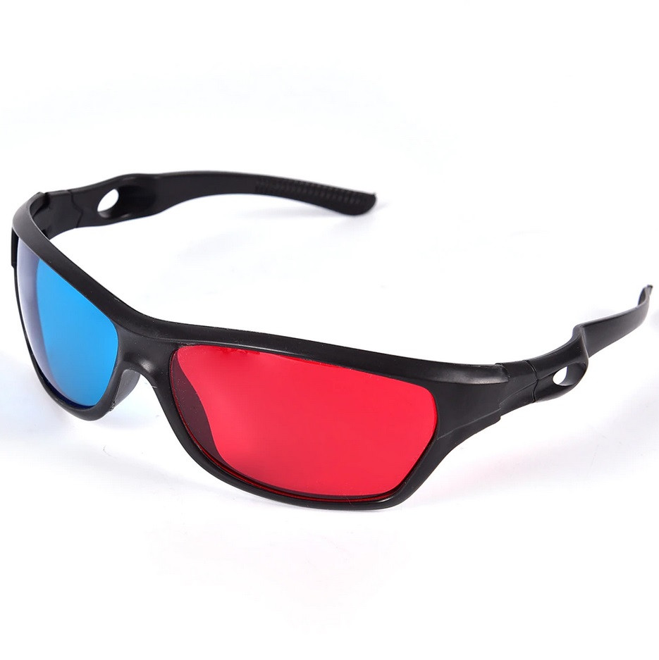 Очки анаглифные пластиковые средние, красно-синие (3D-очки) - фото 1 - id-p31533924