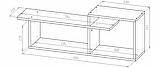 Полка навесная Мебель-класс Имидж-1 (Белый), фото 4