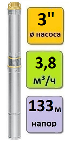 Насос скважинный погружной UNIPUMP MINI ECO 2-103 (кабель-50м)