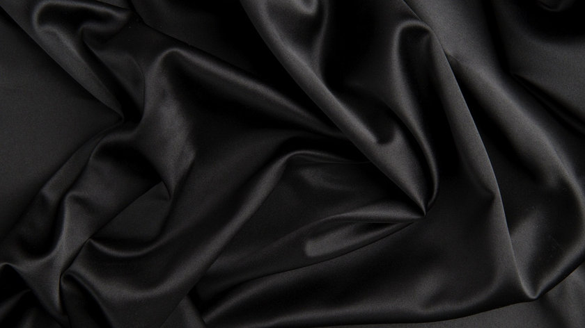 Шелк-сатин Армани цвет черный, фото 2