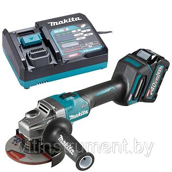 Угловая шлифмашина аккумуляторная GA005GZ (GA 005 GZ) MAKITA 40V XGT + аккумулятор 2,5Ач и зарядное устройство