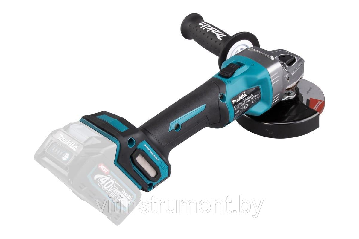 Угловая шлифмашина аккумуляторная GA005GZ (GA 005 GZ) MAKITA 40V XGT + аккумулятор 2,5Ач и зарядное устройство - фото 3 - id-p171803637