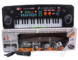 Детский синтезатор пианино MQ803 USB с микрофоном и MP3, 37 клавиш, работа от сети