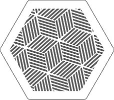 Магнитная шестигранная вентиляционная решетка D125 mm