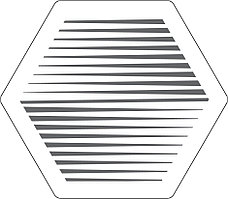 Магнитная шестигранная вентиляционная решетка D125 mm