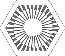 Магнитная шестигранная вентиляционная решетка D125 mm