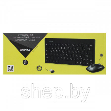 Комплект беспроводной клавиатура + мышь SmartBuy SBC-220349AG-K короткая цвет:черный - фото 3 - id-p171845087