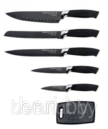 Набор ножей на подставке с разделочной доской MercuryHaus MC-7198 8пр. - фото 2 - id-p171845455