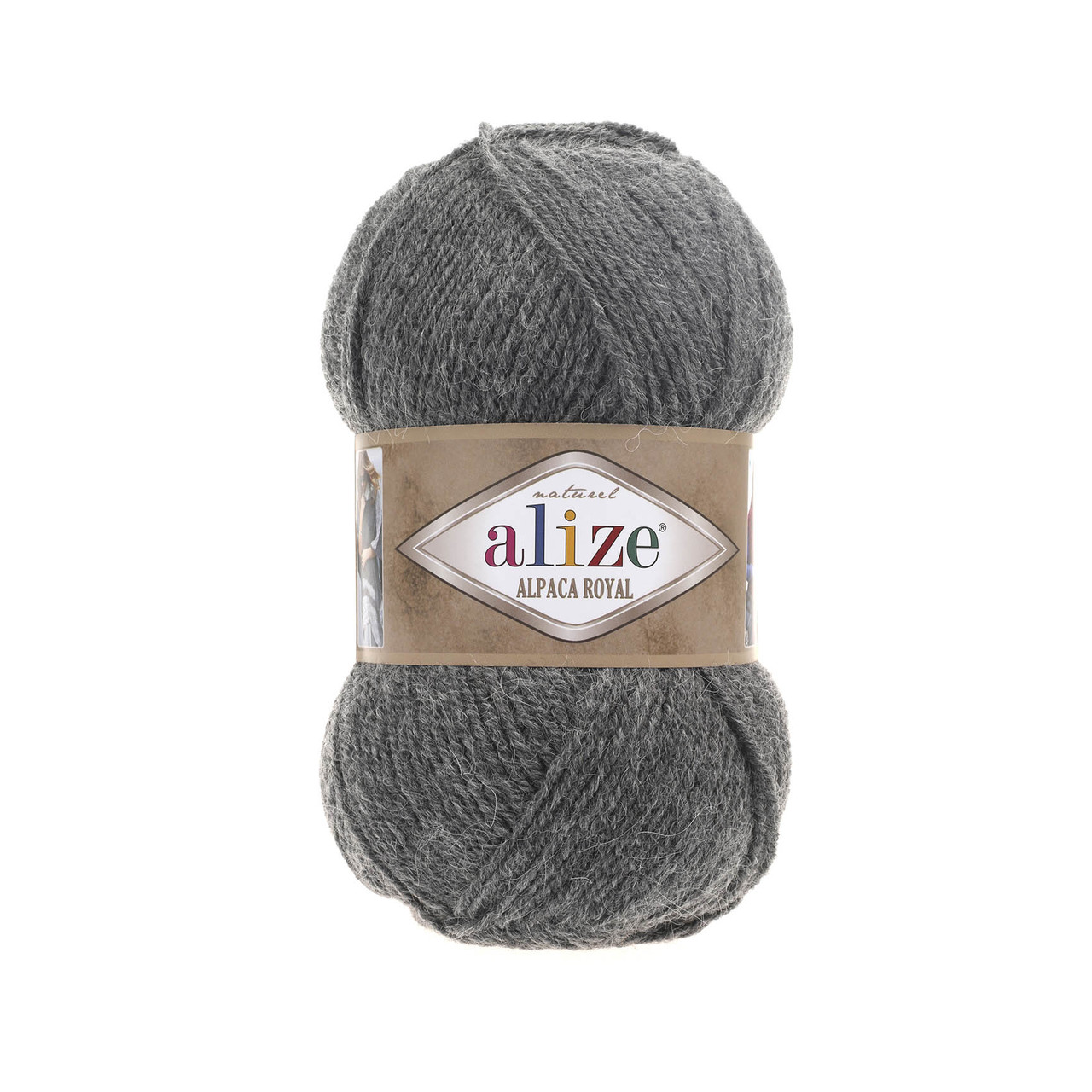 Пряжа Alize Alpaca Royal New цвет 196 тёмно-серый - фото 1 - id-p171850730