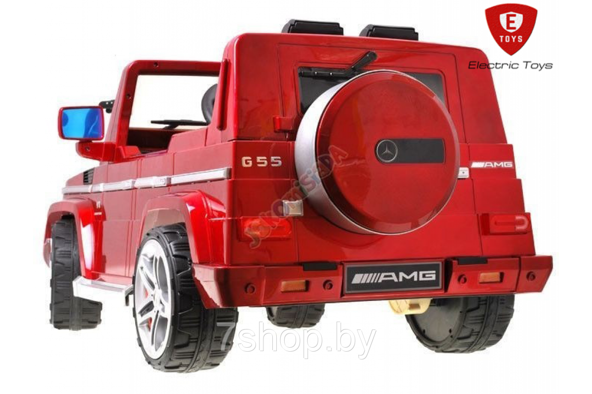 Детский электромобиль двухместный Electric Toys Mercedes G55 AMG красный - фото 6 - id-p171851192