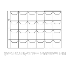 Листы для монет на кольцах 230х170 мм с ячейками 48х52 мм - фото 2 - id-p171855272