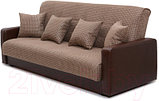 Диван Интер Мебель Лондон с 2 подушками (рогожка микс коричневый), фото 3