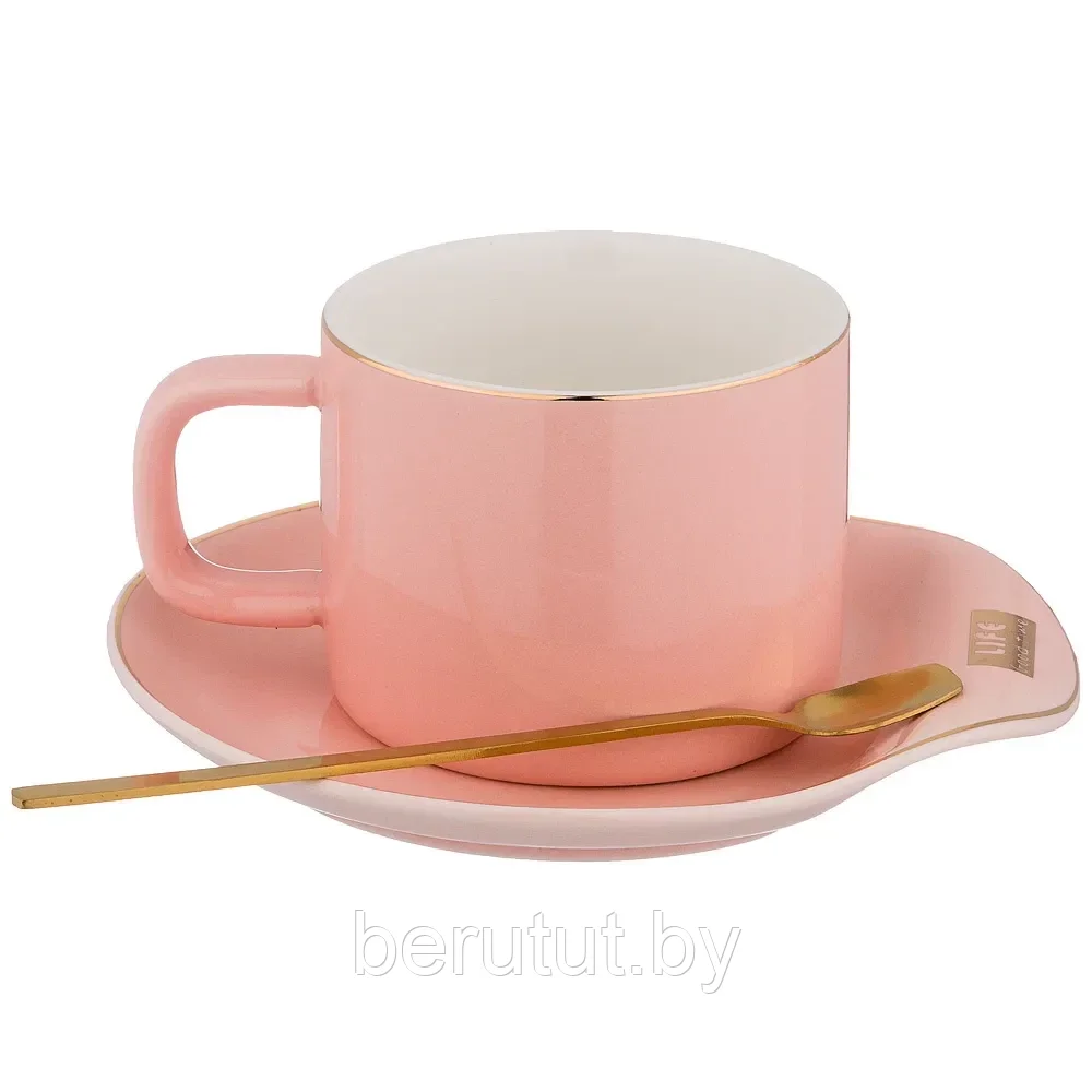 Чайный набор на 1 персону "break time" 3пр. 200мл розовый Lefard 90-1014 - фото 2 - id-p171868318
